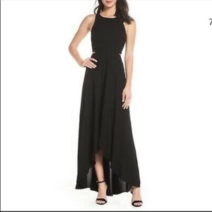 Ali & Jay Bohemian Rhapsody Black Cut Out Maxi Dress Gown